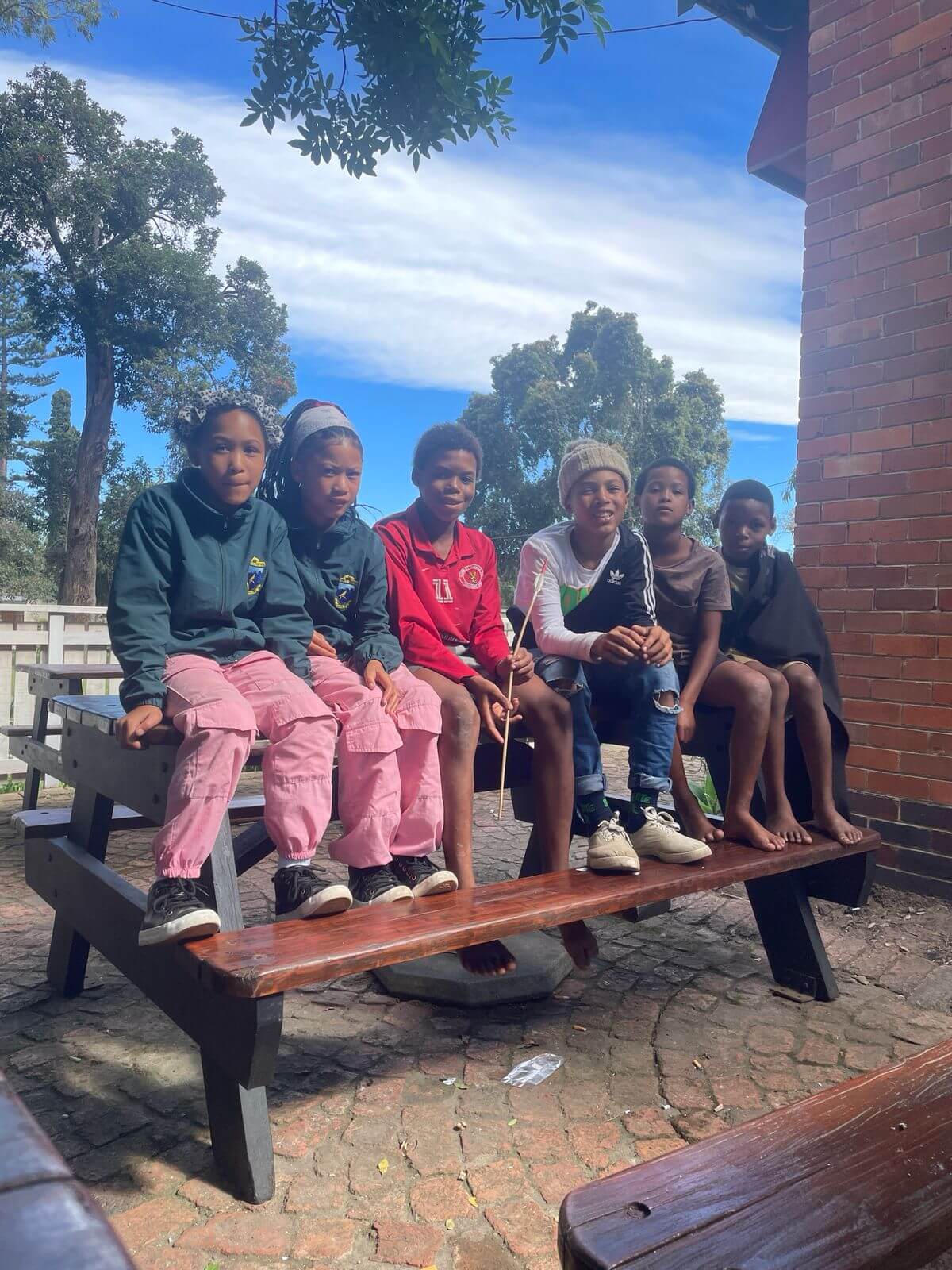 Children together during a creative music session